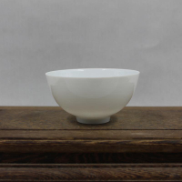 明成化超薄白胎透光暗刻龍鳳紋茶碗杯 茶具擺件 仿古瓷器收藏古玩1入