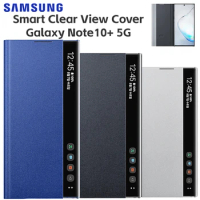 Original SAMSUNG Smart Clear View Cover For Galaxy Note10+ 5G Note10 Plus 5G Flip Case