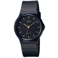 CASIO  超輕薄感數字錶(MQ-24-1E)-黑x金丁字