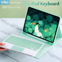 Keyboard case for iPad 7th Generation A2197 A2200 A2198 A2232 Touchpad Keyboard for iPad 10.2 Cover with Pencil Holder Mouse