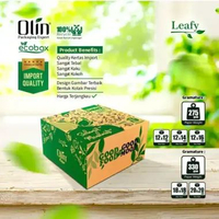 Kotak Dus Kraft Coklat/Kotak Dus Kue/Kotak Dus Snack/ Kotak Dus Coklat Non-laminasi / KRAFT LEAFY /D