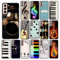Drum piano guitar music note phone Cover For samsung galaxy S24 ULTRA S23PLUS S21 S20fe S20ULTRA S21Fe S22PLUS S23ULTRA cases
