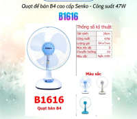 Quạt Bàn B4 Senko B1616-Giao Màu Ngẫu Nhiên [Chính Hãng]