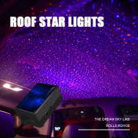 Auto USB starry sky car roof star decoration light ambient light music Rhythm control car interior led starry light for car