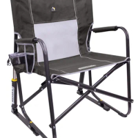 Freestyle Rocker XL Heavy Duty Folding Rocking Camping Chair, Pewter