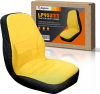 LP95233 Upgrade Large Seat Cover Cushioned for John Deere Compact Utility Tractor Seat Back Up to 18