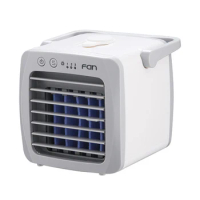 Portable Air Conditioner Fan, Personal Space Air Cooler Quiet Desk Fan Mini Evaporative Cooler Air Circulator Humidifier
