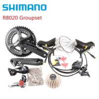 Shimano Ultegra R8020 Road Bicycle Groupset 2 x 11 Speed Hydraulic Disc Brake Groupset R8020 Shifter R8070 Brake Kit Derailleurs