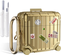 Compatible with Airpods 4 Case Cover 2024 Cute Fashion Suitcase Design for Airpods 4th Generation Ca