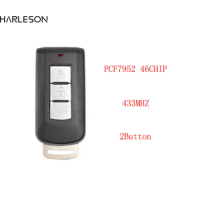2buttons Smart Remote Car Key FSK 433MHz PCF7952 Chip For Mitsubishi Lancer Outlander ASX G8D-644M-KEY-E with Emergency key