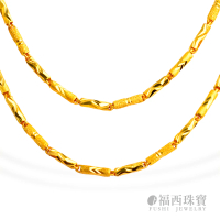 【福西珠寶】9999黃金項鍊 雷射圓管鑽沙項鍊 套頭2尺(金重4.18錢+-0.03錢)
