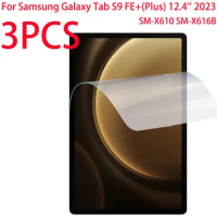 3PCS PE PET Soft Film Screen Protector For Samsung Galaxy Tab S9 FE+ Plus 12.4 inch 2023 Tablet Protective Film SM-X610 X616B