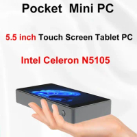 SZBOX JX2 Pocket Mini PC 5.5 inch Touch Screen Tablet PC Windows 11 Intel Celeron N5105 8GB 128GB Wifi6 BT5.2 Mini PC Gamer