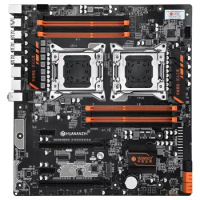HUANANZHI X79-8D Dual CPU Socket Motherboard On Sale Good Mainboard With NVMe SSD M.2 Slot 2 GIGA Ethernet Ports 8 DDR3 DIMMs