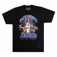 【GOGO SPORTS】Mitchell & Ness NBA國王隊JASON WILLIAMS肖像印花圓領T恤(MN43011-028)-M