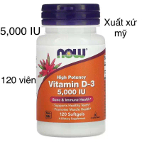 [MỸ] vitamin D3 5000 IU , 2000 IU , 1000 IU  NOW  foods high potency