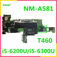 For Lenovo ThinkPad T460 Laptop motherboard BT462 NM-A581 with i5 6200U/6300U FRU 01AW328 01AW329 GT940M DDR3 100% Test Work