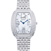 Ogival 愛其華 公司貨 晶鑽方形白色 石英腕錶-女錶(3872DLW)29mm