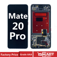 Original Display For Huawei Mate 20 Pro LCD with Frame Display Touch Screen Digitizer Fingerprint Fully Assembly LYA-L29