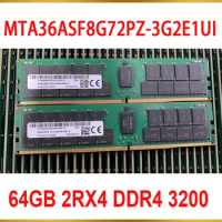 1Pcs 64G 64GB For MT RAM 2RX4 DDR4 3200 PC4-3200AA MTA36ASF8G72PZ-3G2E1UI