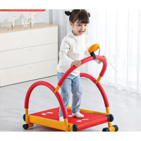 Folding kids treadmills home fitness equipment,Children's foldable manual mini treadmill curved