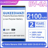 GUKEEDIANZI Replacement Battery BV-6A 2100mAh for Nokia Banana 2060 3060 5250 C5-03 8110 4G