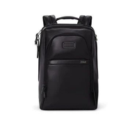 TUMI ALPHA Medium 15 Expandable Backpack Bag - Tas Ransel Pria -Leather Black