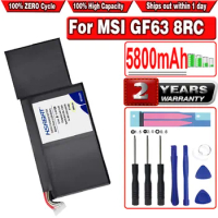 HSABAT 5800mAh BTY-M6K Laptop Battery for MSI MS-17B4 MS-16K3 GS63VR-7RG GF63 Thin 8RD 8RD-031TH 8RC GF75 Thin 3RD 8RC 9SC