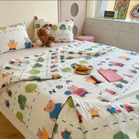 【Sleep Club】買一送一 韓系ins風冰絲涼感被 冰冰被 四季被(涼被 涼感被 夏被 韓國涼被 空調被 雙人被) 涼