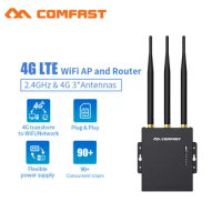 Comfast CF-E7 Outdoor 2.4G LTE Wireless AP Wifi Router Korea 4G 3G SIM Card Waterproof Outdoor Router 3*5dBi Antenna Access AP