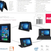 10.1 '' Windows 10 RCA Tablet PC 2GB DDR RAM 32GB ROM 1280 x 800 IPS Screen HDMI-Compatible USB 3.0 Battery 6000mAh