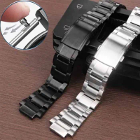 Stainless Steel Watch strap for Casio G-SHOCK 5608 GST-B200 Precision Steel Watch Chain Quick Release wristband 16mm Bracelet