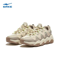 Erke 2023 New Tennis Shoe Thick Sole Anti slip Cushioning Versatile Women's Casual Shoe