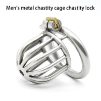 Men's metal chastity cage, chastity lock, penis cage, male chastity belt, anti-cheating restraint, couple flirting cage, adult s