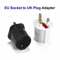 3 Pin British UK To EU Plug Adapter 250V 13A 2 Pin Korea Euro To Britain Conversion Electrical Sockets Travel Adapter AC Outlet