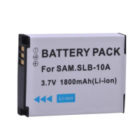 1x 1800mAH SLB-10A SLB 10A SLB10A 3.7V Li-ion Camera Battery for Samsung EX2F HZ15W SL202 SL420 SL620 SL820 WB150F WB250F WB350F