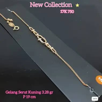New Collection - Gelang Serut Variasi - Gold - Kadar 17k - 3,28 - Bintang Mas Semarang