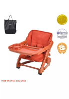 UNILOVE [Unilove] Feed Me 3-in-1 Travel Booster Seat Feeding Chair | Foldable &amp; Adjustable with Carry Bag - Pumpkin Orange