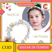Mahkota Bando Anak Bunga Mutiara Bondu Korea Crown Cantik Princess Wanita Perempuan Dewasa MHT03