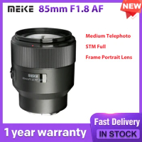 Meike 85mm F1.8 Auto Focus Medium Telephoto STM Full Frame Portrait Lens for Nikon Z/Fujifilm X/ Sony E Mount Cameras