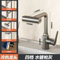 智慧瀑布出水面盆洗臉盆水龍頭冷熱洗手盆浴室衛生間通用臺盆龍頭