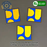 Stiker Logo PUPR Reflektor Scothlite 5.5x5.5cm Cutting Sticker Stiker Helm Stiker Proyek Stiker PUPR