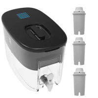 Premium Alkaline Filtered Water Dispenser Includes 3 Bonus Filters. 2.4 Gallon Capacity of Pure Healthy Water Ionizer, Black