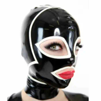 Fetish Latex Deluxe Hood Sexy Toys Bondage Restraint Mask