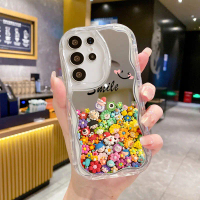 เคสกระจกกรอบหยัก, เคสโทรศัพท์แฟชั่นสาว, เคสกระจก, พร้อมดีไซน์ดอกไม้น้อยยิ้ม, เหมาะสำหรับ OPPO A57202