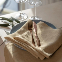 18x18inch Linen Napkin, 100% Linen Napkin, Pure Linen Cloth Napkin, Stone Washed Treatment (Royal Cr