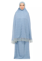 SITI KHADIJAH Siti Khadijah Telekung Nefertari Kaneshon in Pewter Blue