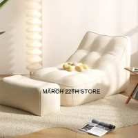 Minimalist Living Room Sofa Modern Classic Designer Lazy Single Sofa Bed Puff Reclining Relax Wohnzimmer Sofas Home Furniture