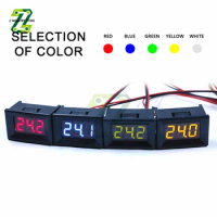 DC 7-150V Voltmeter Ammeter Blue Red Yellow Green LED Amp Volt Meter Two-wire Digital Voltmeter For Car