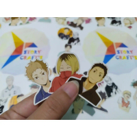 Sticker Kartun Manga Jepang Animasi Haikyuu Fly High Volley Ball Bahan Glosy Chromo Murah
